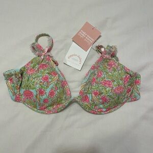 NWT Dippin' Daisy's Pink Floral Underwire Bikini Top
